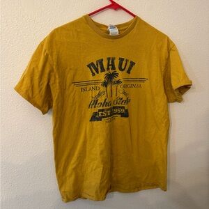 Men's Yellow T-Shirt Maui Hawaii